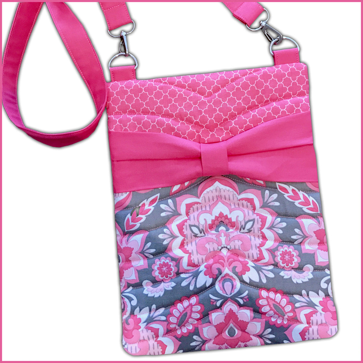 Bella Bow Crossbody Bags In the Hoop Machine Embroidery Design
