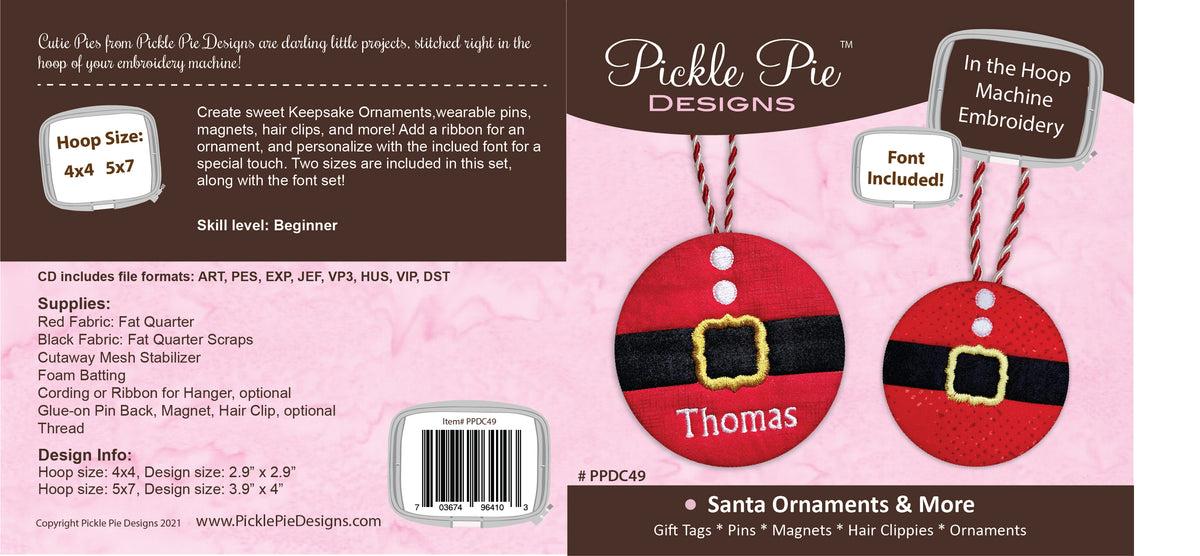 Dealer Only - Santa Ornament Design