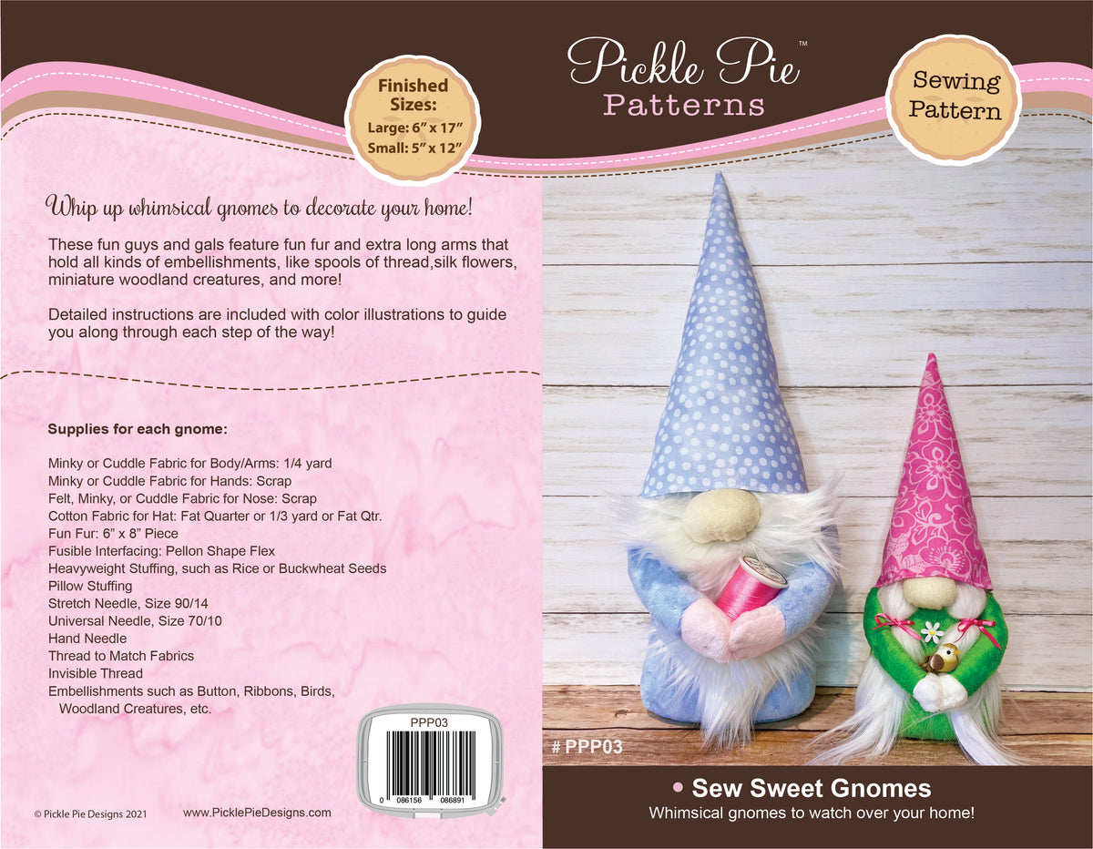 Dealer Only - Sew Sweet Gnomes Sewing Pattern