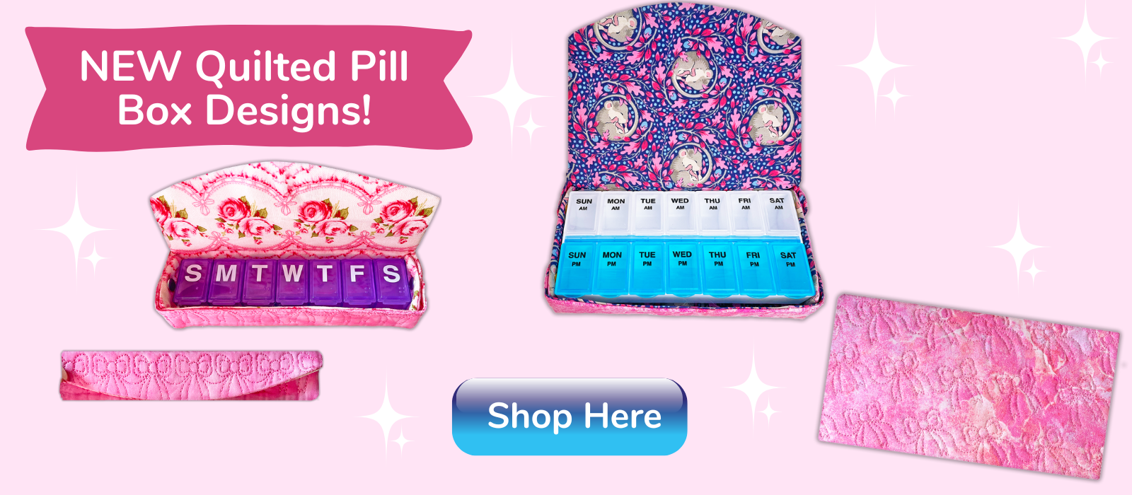 pill boxes made with embroidery machine