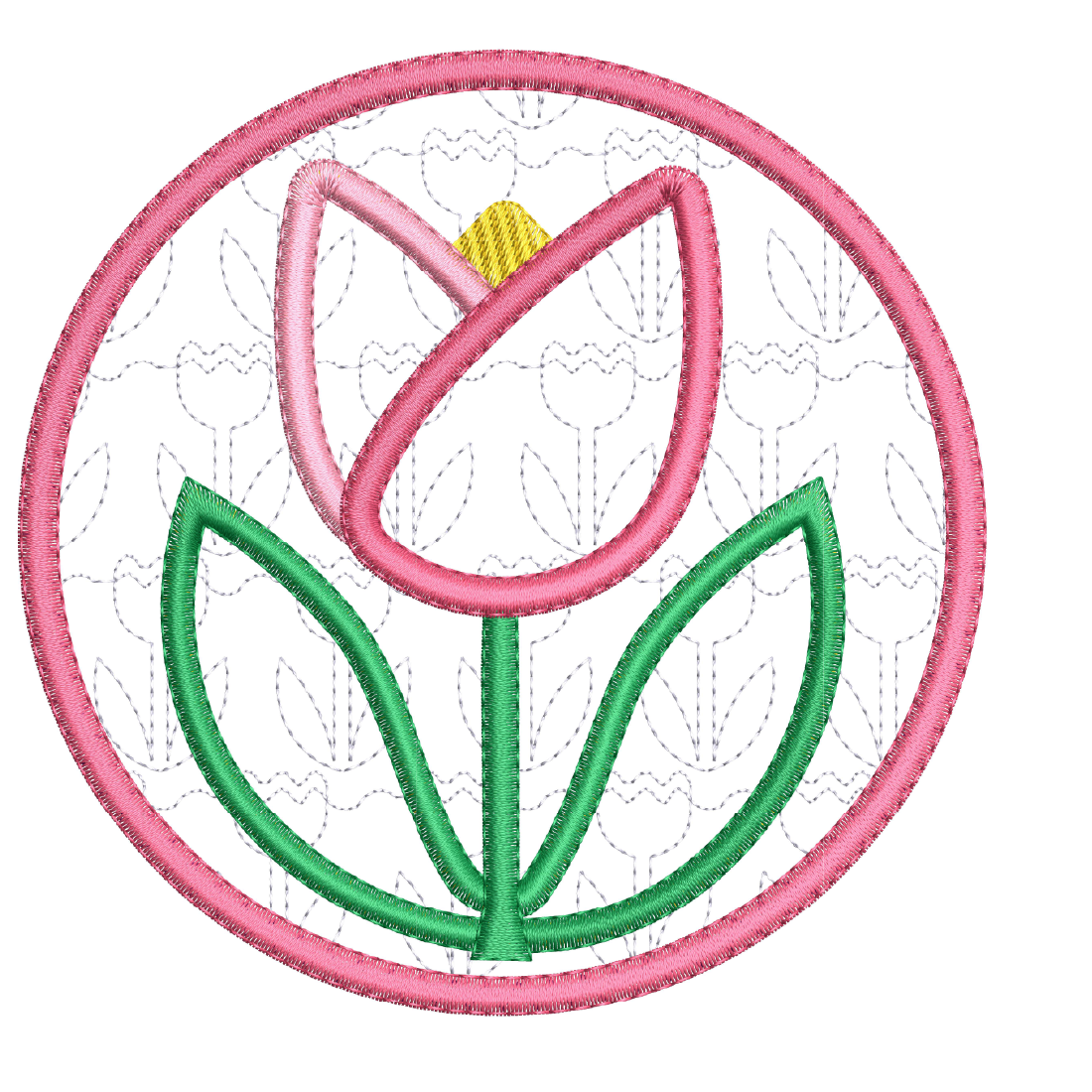 Tulip Towel Toppers In-the-Hoop Machine Embroidery Design Set