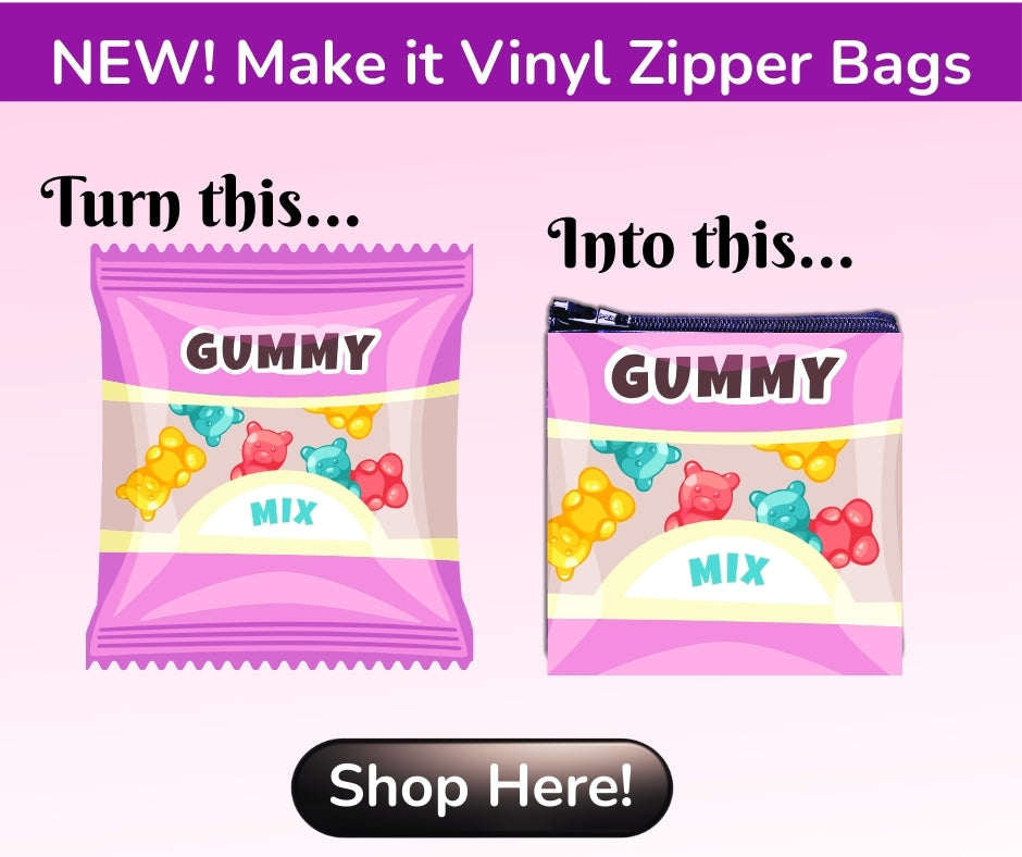 Make it Vinyl Zipper Bags In the Hoop Machine Embroidery Design