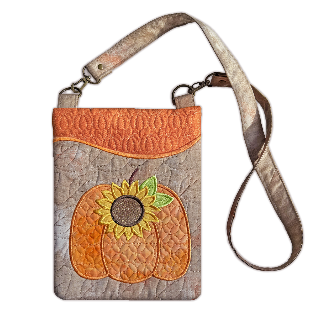 Autumn Pumpkin Crossbody Bags In the Hoop Embroidery Design