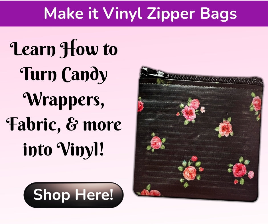 Make it Vinyl Zipper Bags In the Hoop Machine Embroidery Design