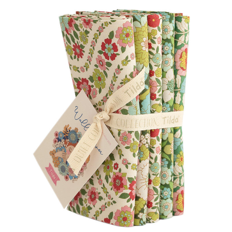 Tilda Wallflower Fat Quarter Fabric Bundles: Choose Your Colorway