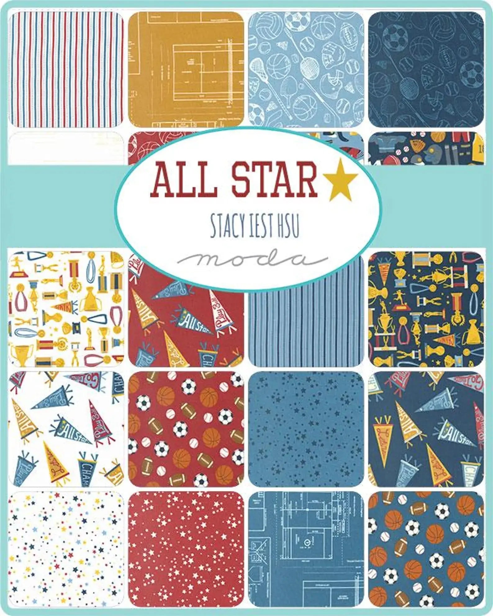 All Star Jelly Roll 2.5" Strips