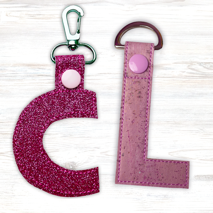Alphabet Charms + Keychains In the Hoop Embroidery Design