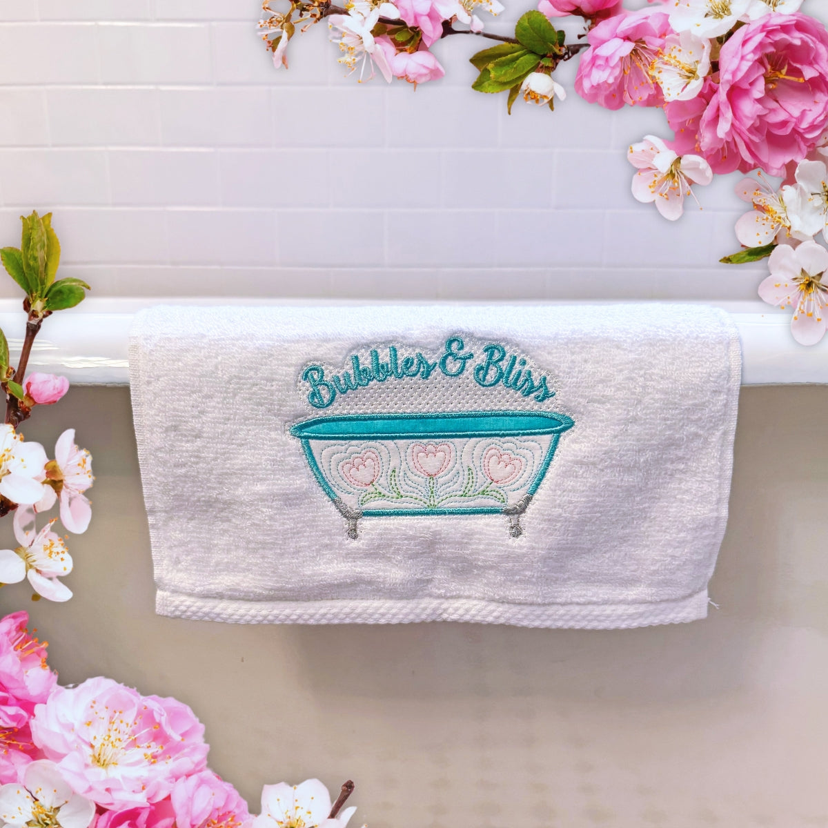 Starter Series Machine Embroidery Kit No. 02: Bubbles & Bliss Washcloth