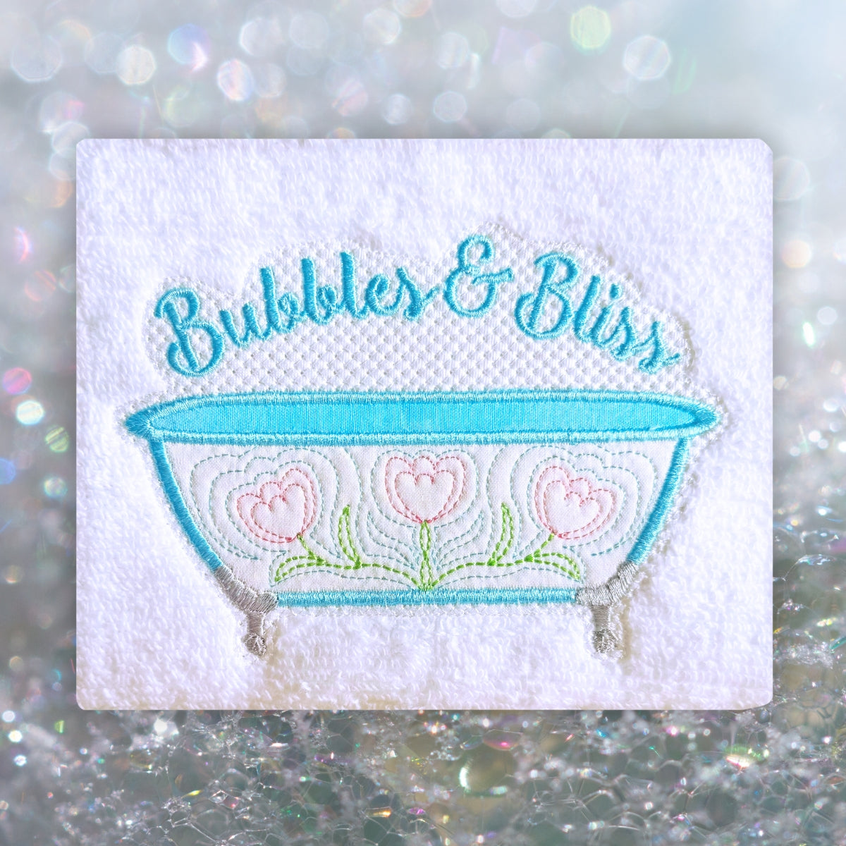 Starter Series Machine Embroidery Kit No. 02: Bubbles & Bliss Wash Cloth