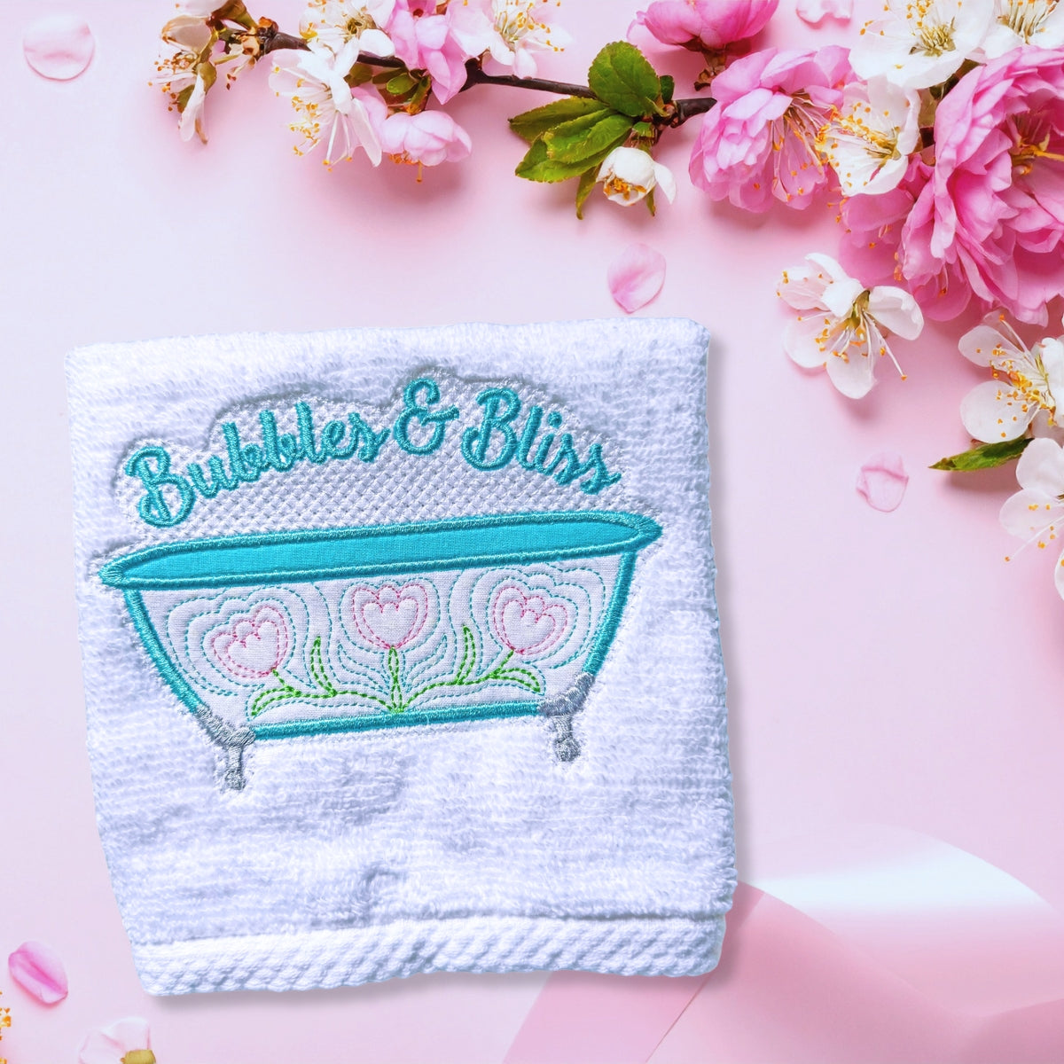 Starter Series Machine Embroidery Kit No. 02: Bubbles & Bliss Washcloth