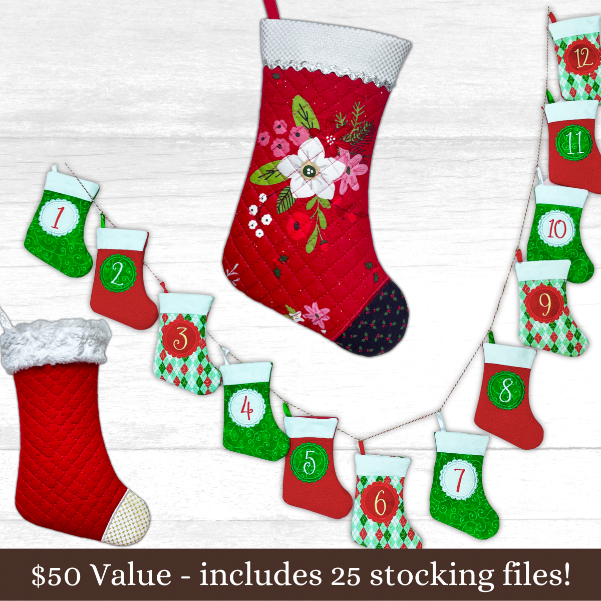 Christmas   Santa In the Hoop Machine Embroidery Designs by Pickle Pie