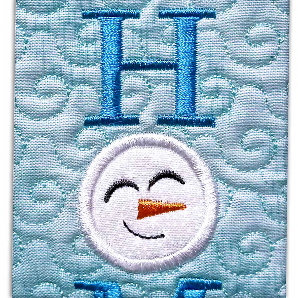 Snowman Door Knob Hanger Decor In-the-Hoop Machine Embroidery Design