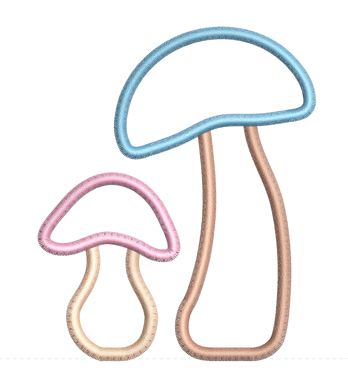 Gnomes & Mushrooms Applique Set