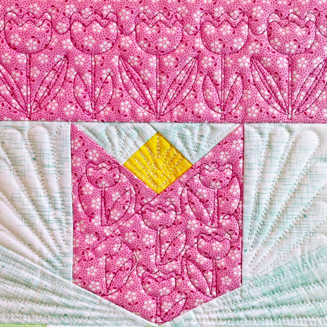 Tulip Mini Quilt Banners In the Hoop Machine Embroidery Design Set