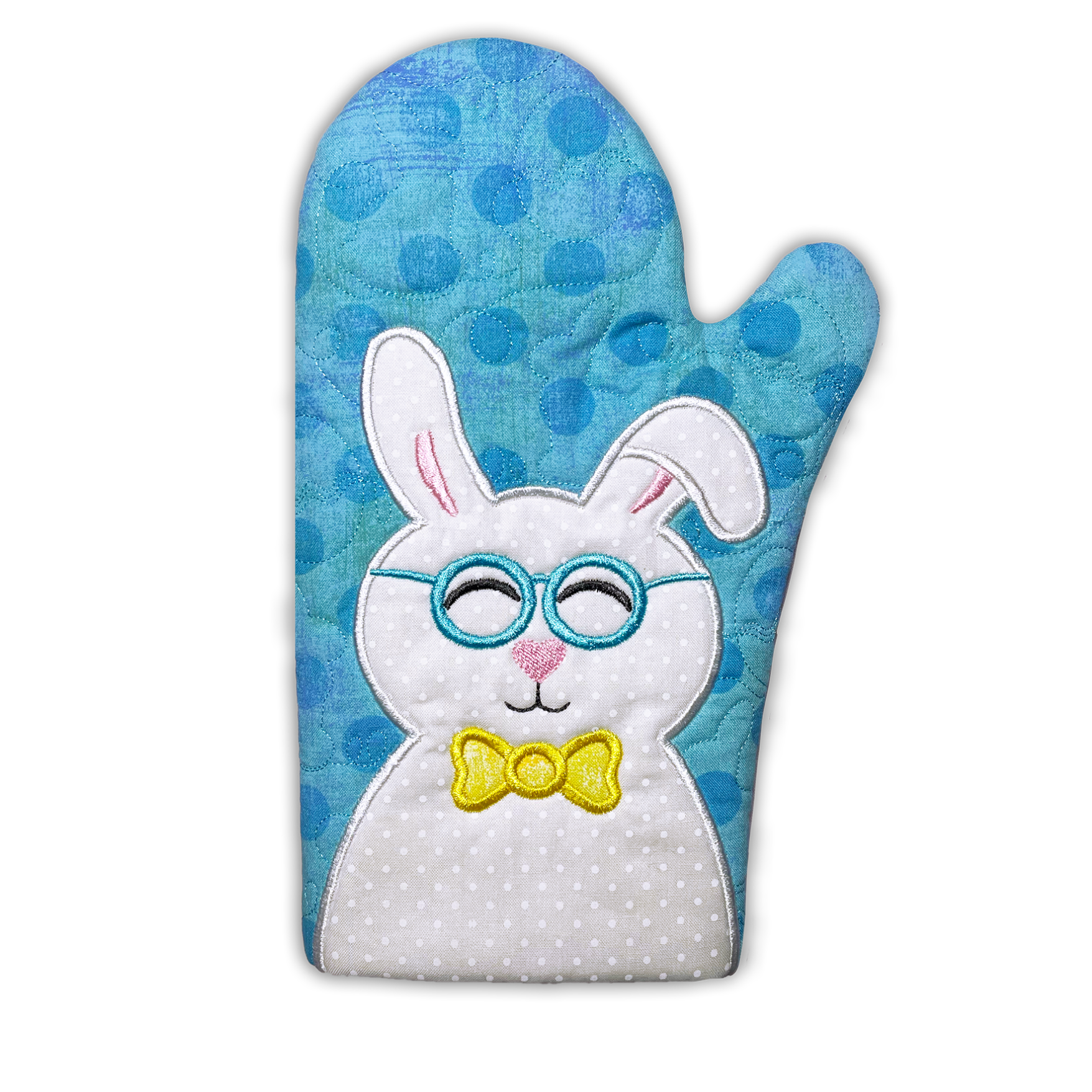 Easter Bunny Oven Mitts In the Hoop Machine Embroidery Design Set