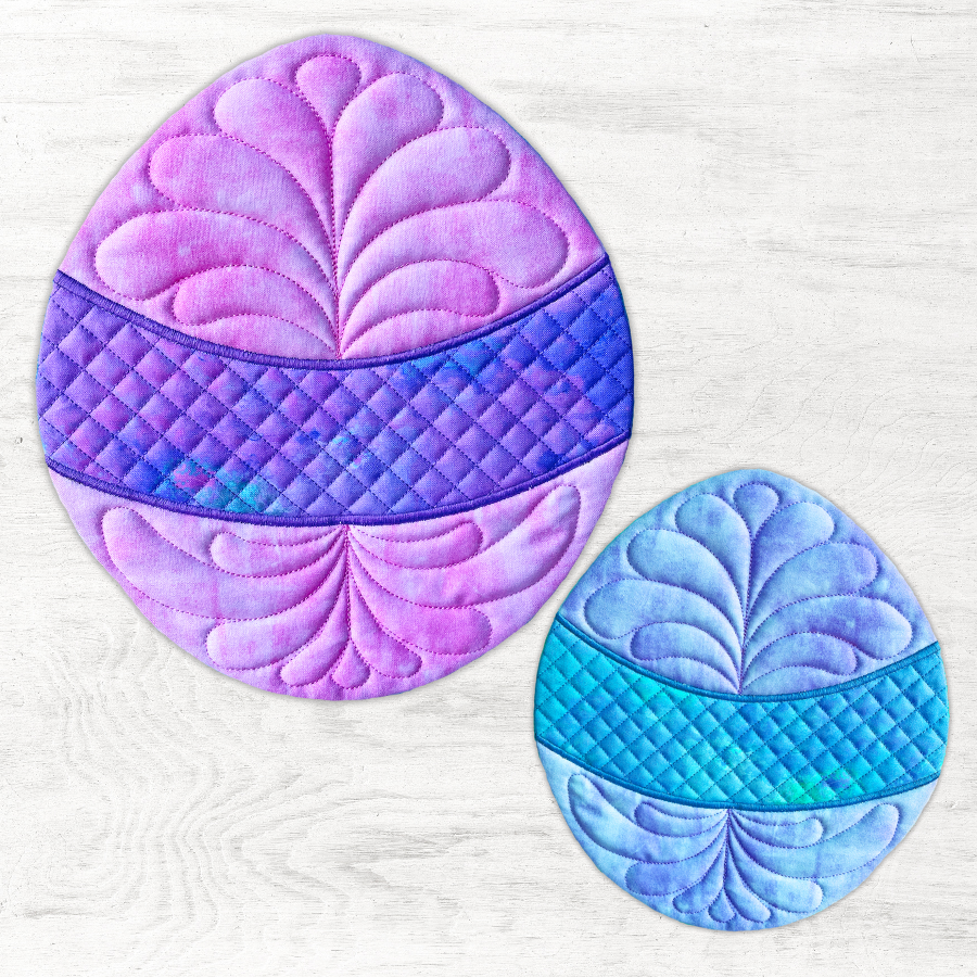 Elegant Easter Eggs Trivets In the Hoop Embroidery Design