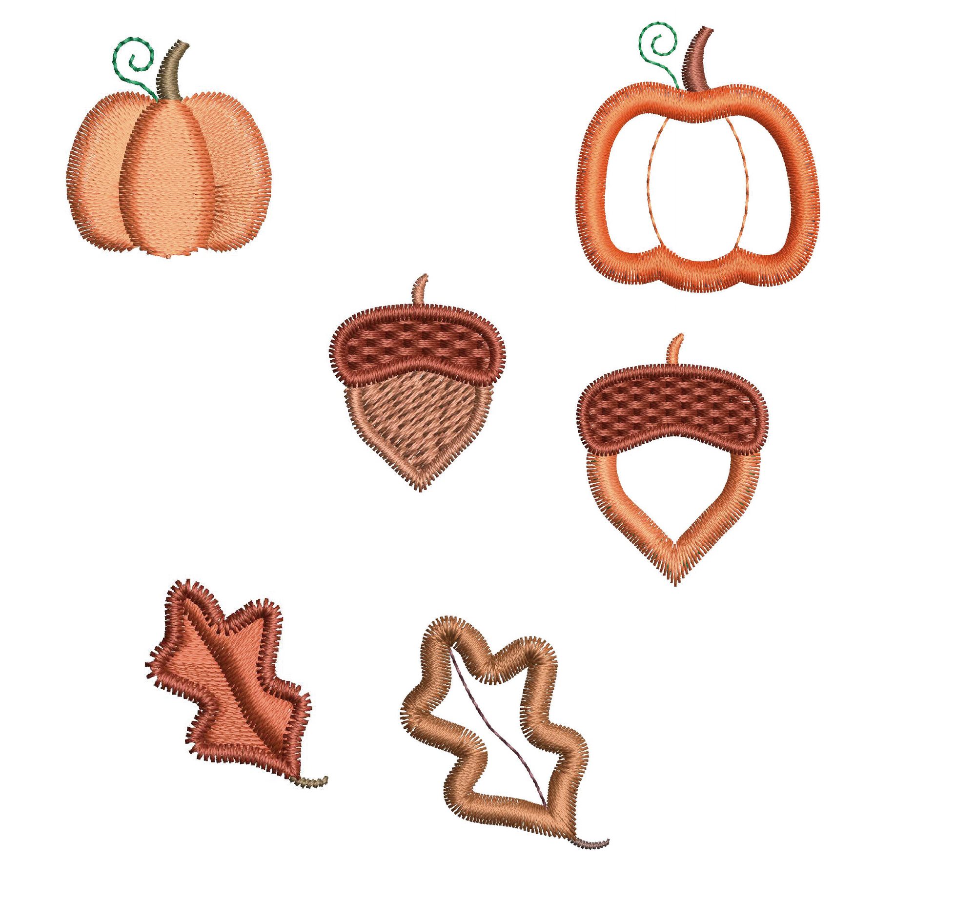 Fall Minis Machine Embroidery Design Set