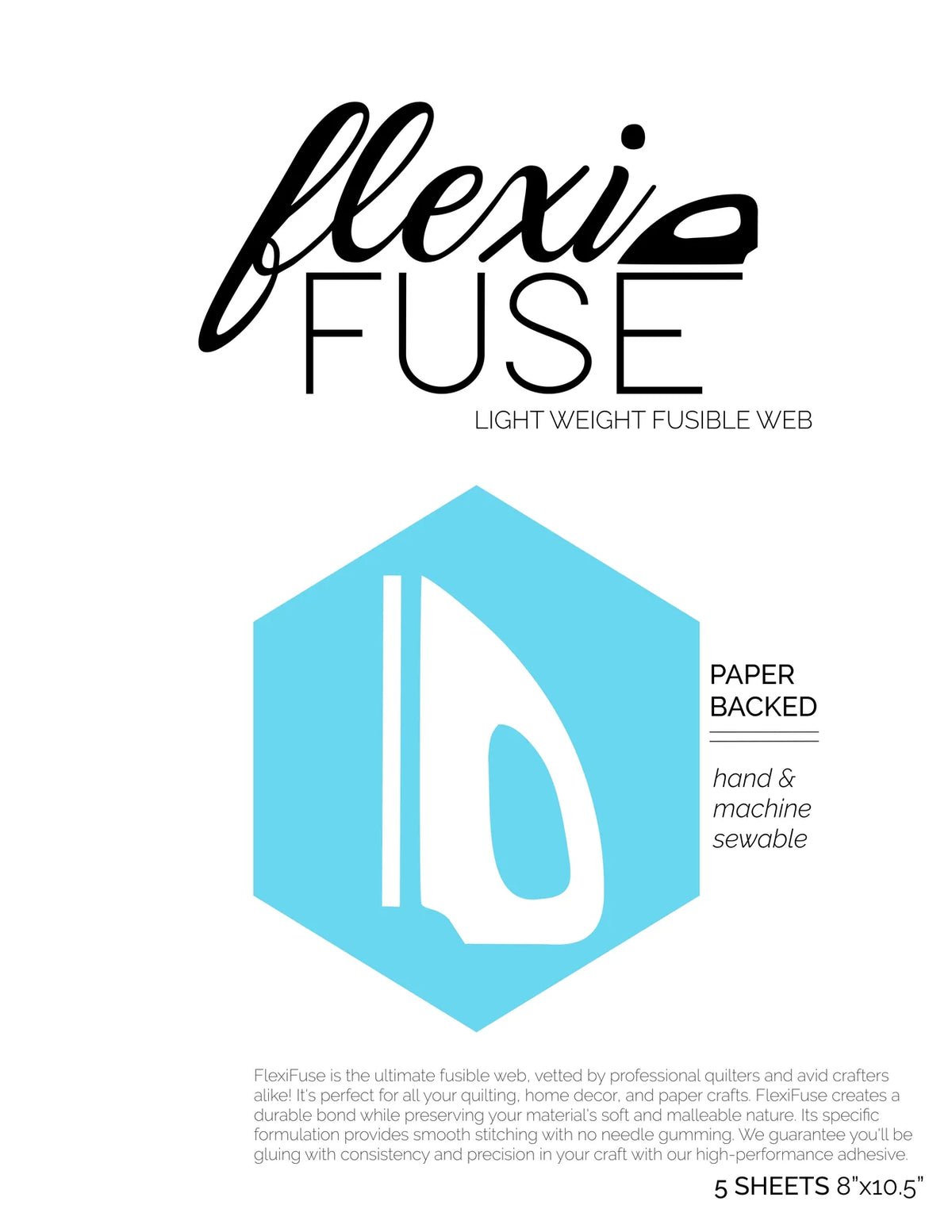 Flexi-Fuse Fusible Webbing for Applique and Machine Embroidery