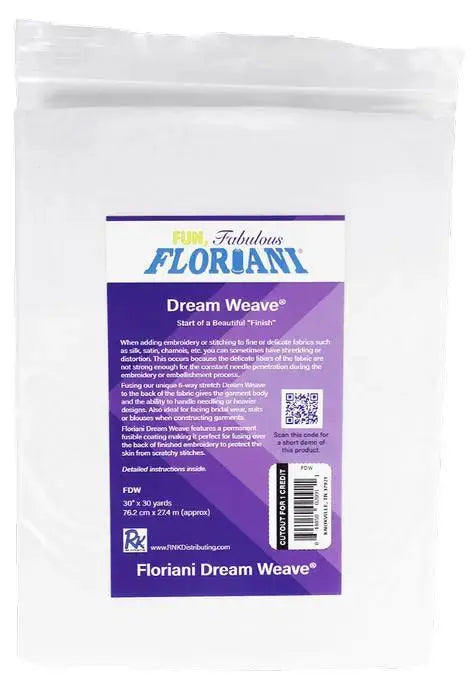 Floriani Dream Weave (Fusible) Stabilizer White 30" x 3 yds