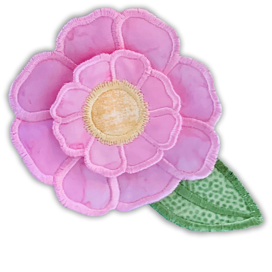 Brilliant Blooms Quilt Table Runner In-the-Hoop Embroidery Design