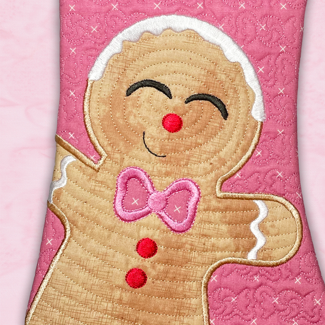 Gingerbread Christmas Stockings In the Hoop