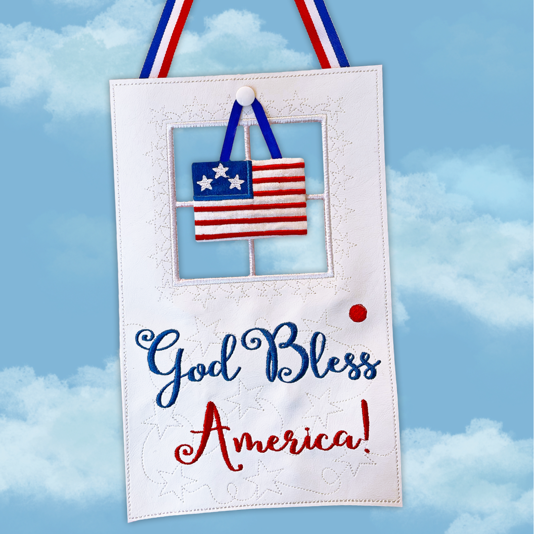July 4th Adorable Doors In-the-hoop Embroidery Designs