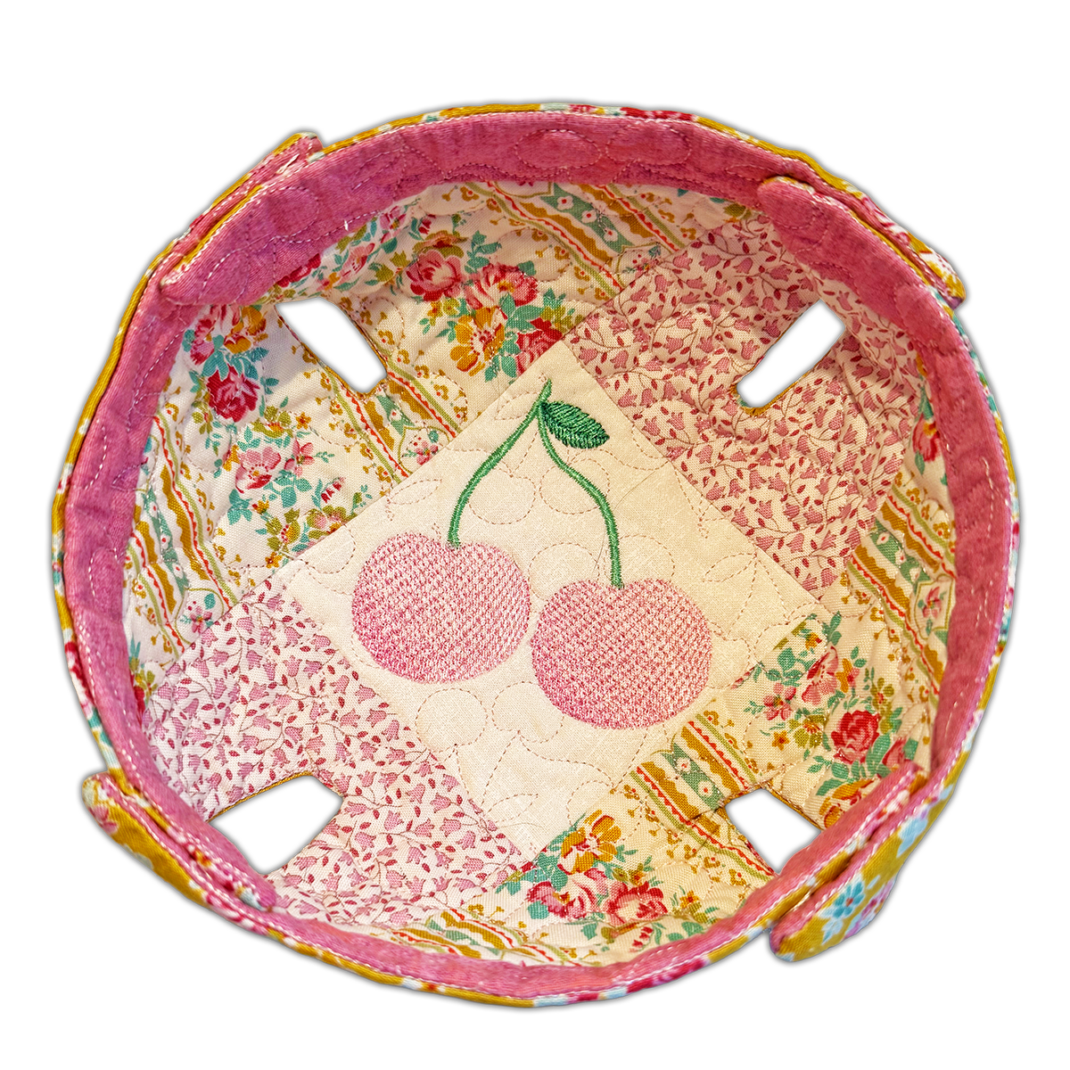 Microwave Quilted Bowl Cozies In the Hoop Machine Embroidery Design