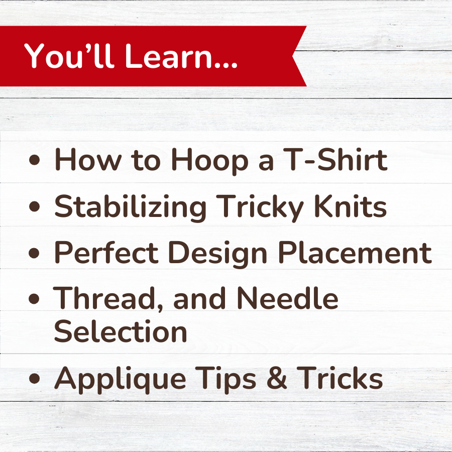 Easy as Pie Project: Love Bug T-Shirt Applique Machine Embroidery Project