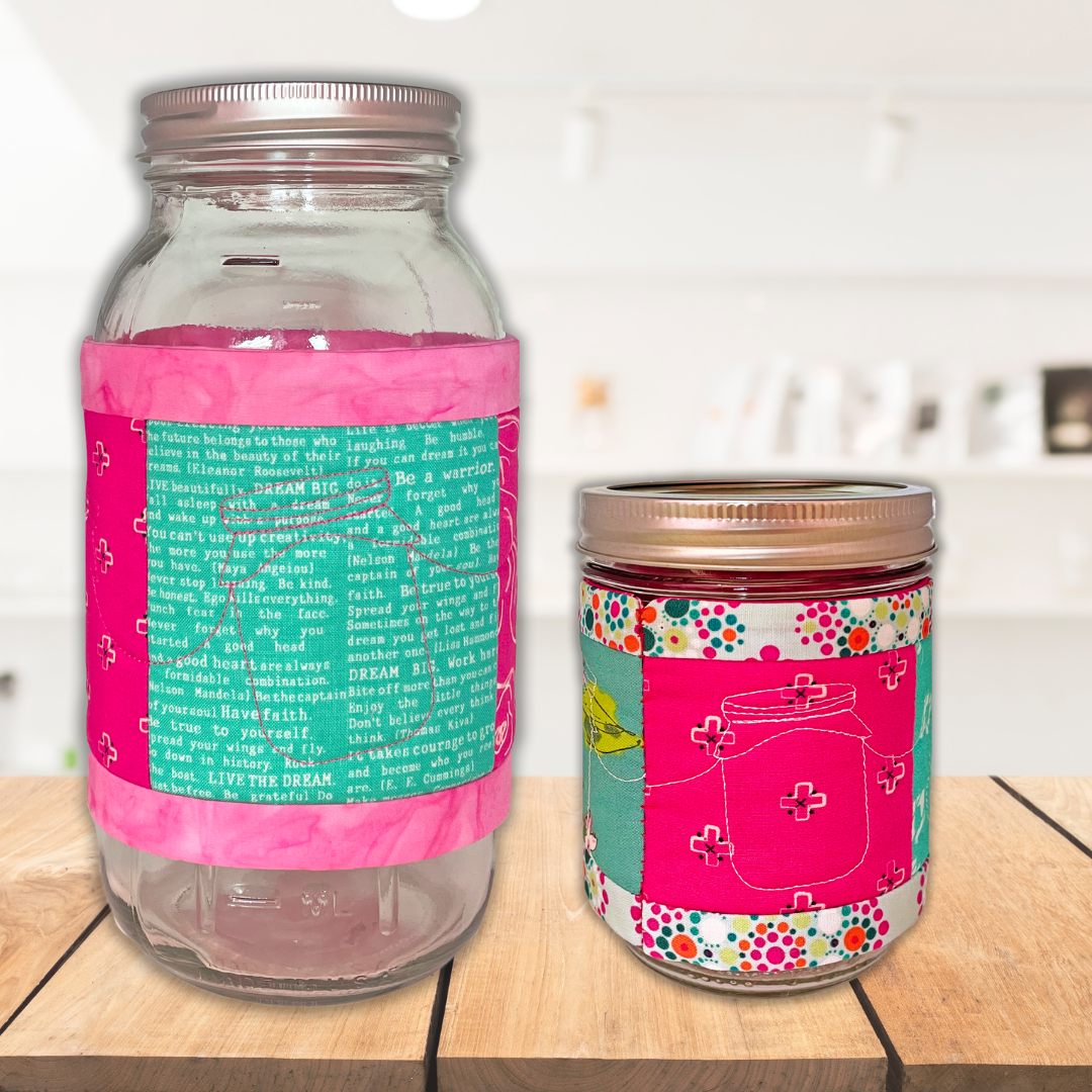 DIY Embroidery Kit Lilacs in a mason jar - DIY Craft Kit