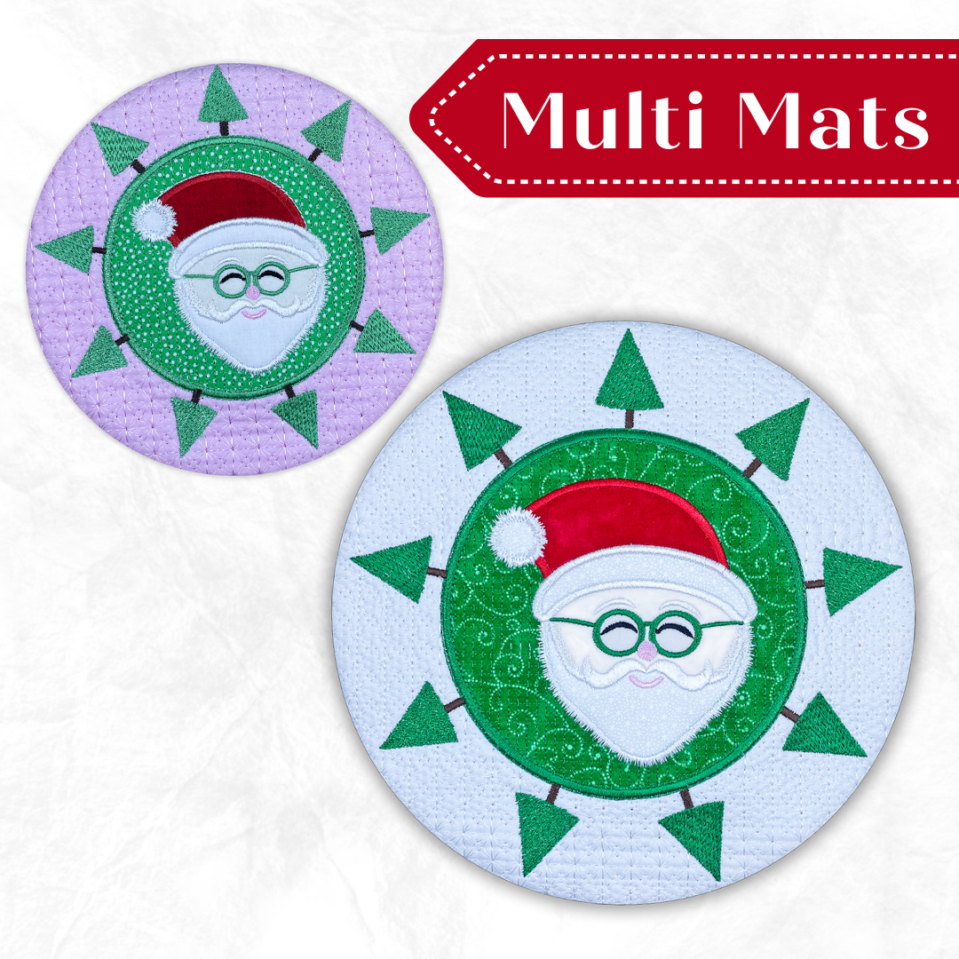Santa Bundle - Pillows, Multi Mats and Coasters