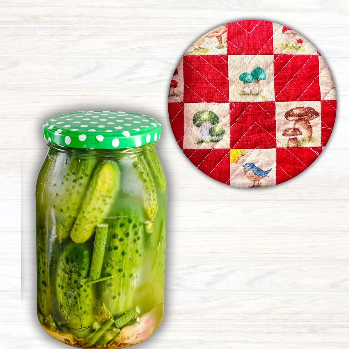 Patchwork Jar Opener Sewing/In-the-Hoop Machine Embroidery Design