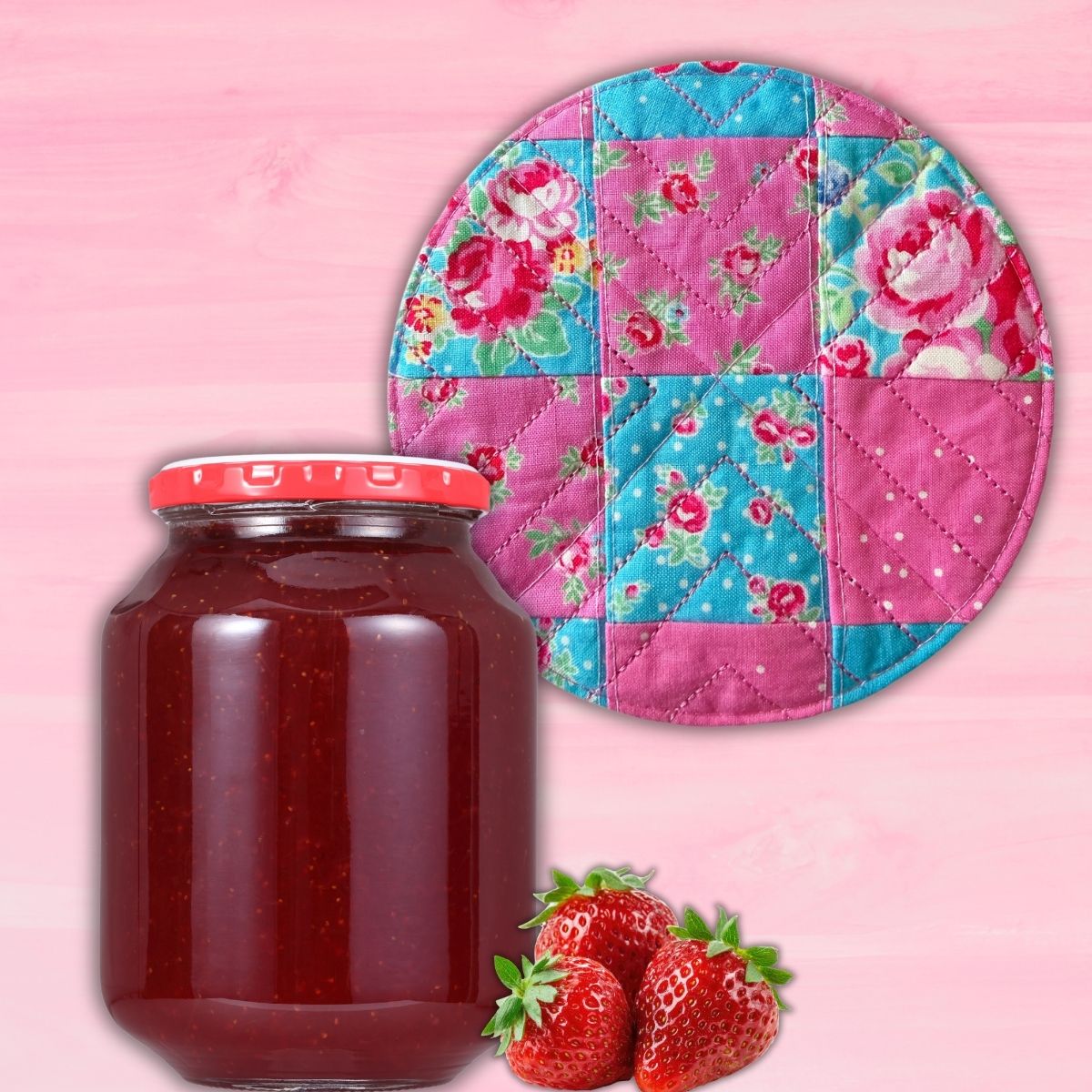 Patchwork Jar Opener Sewing/In-the-Hoop Machine Embroidery Design