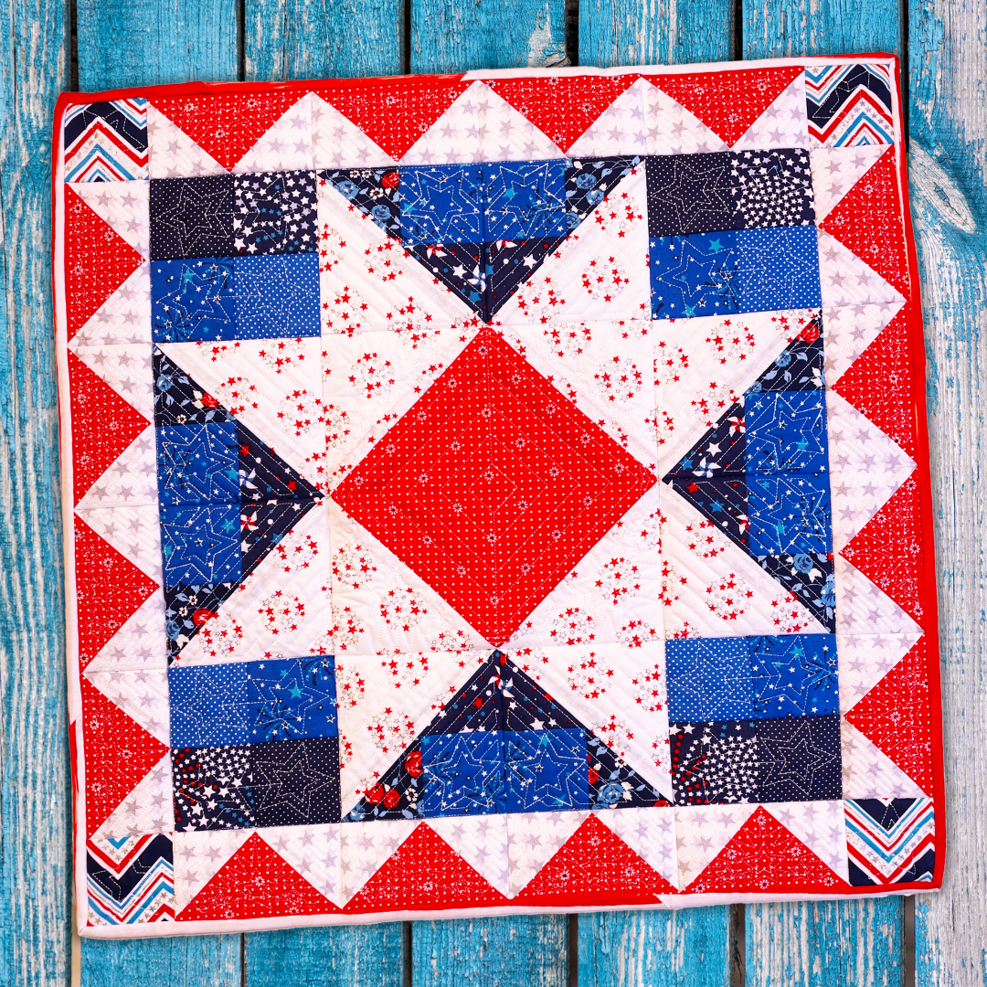 Patriotic Star so bright quilt IntheHoop MachineEmbroideryDesign