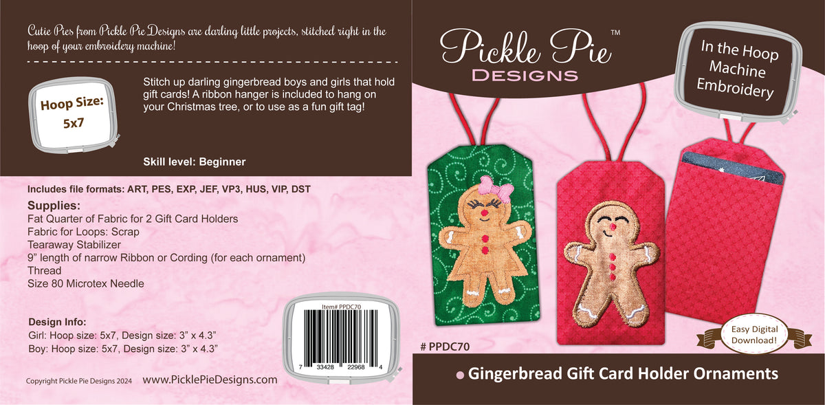 Dealer Only -Gingerbread Gift Card Holder Ornament