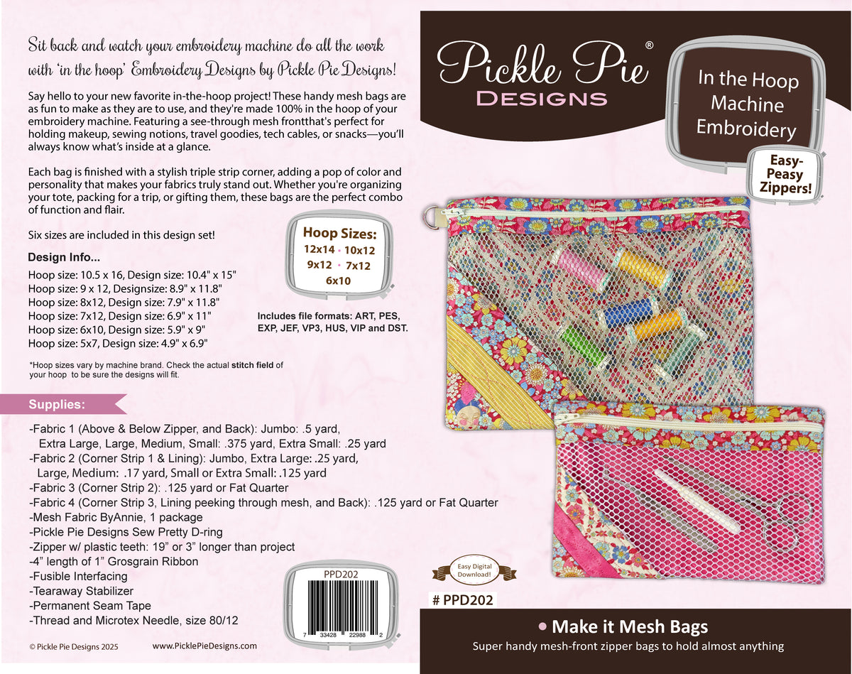 Dealer Only - Make it Mesh In the Hoop Machine Embroidery Designs