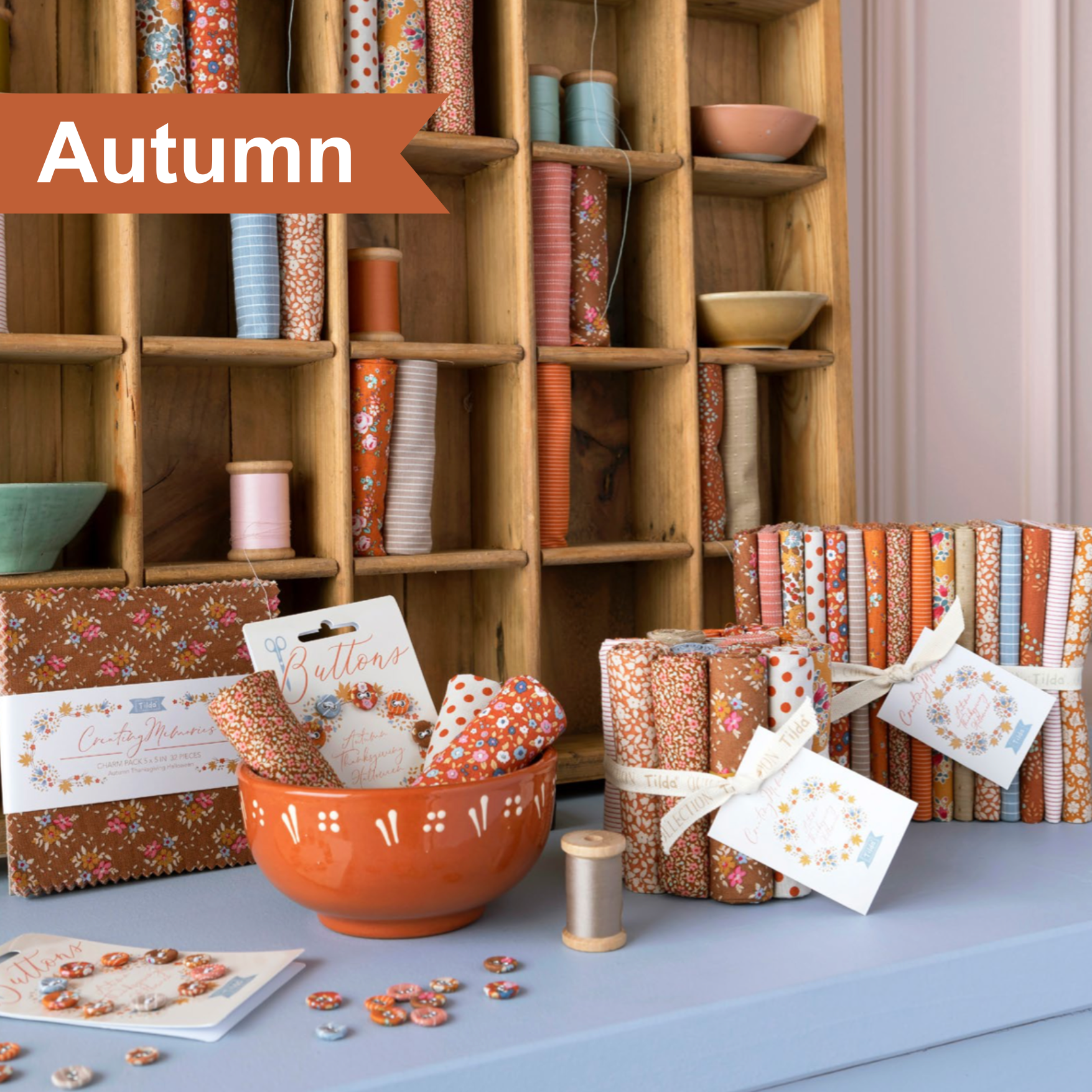 Tilda Creating Memories Fat EIGHT Fabric Bundle: Autumn