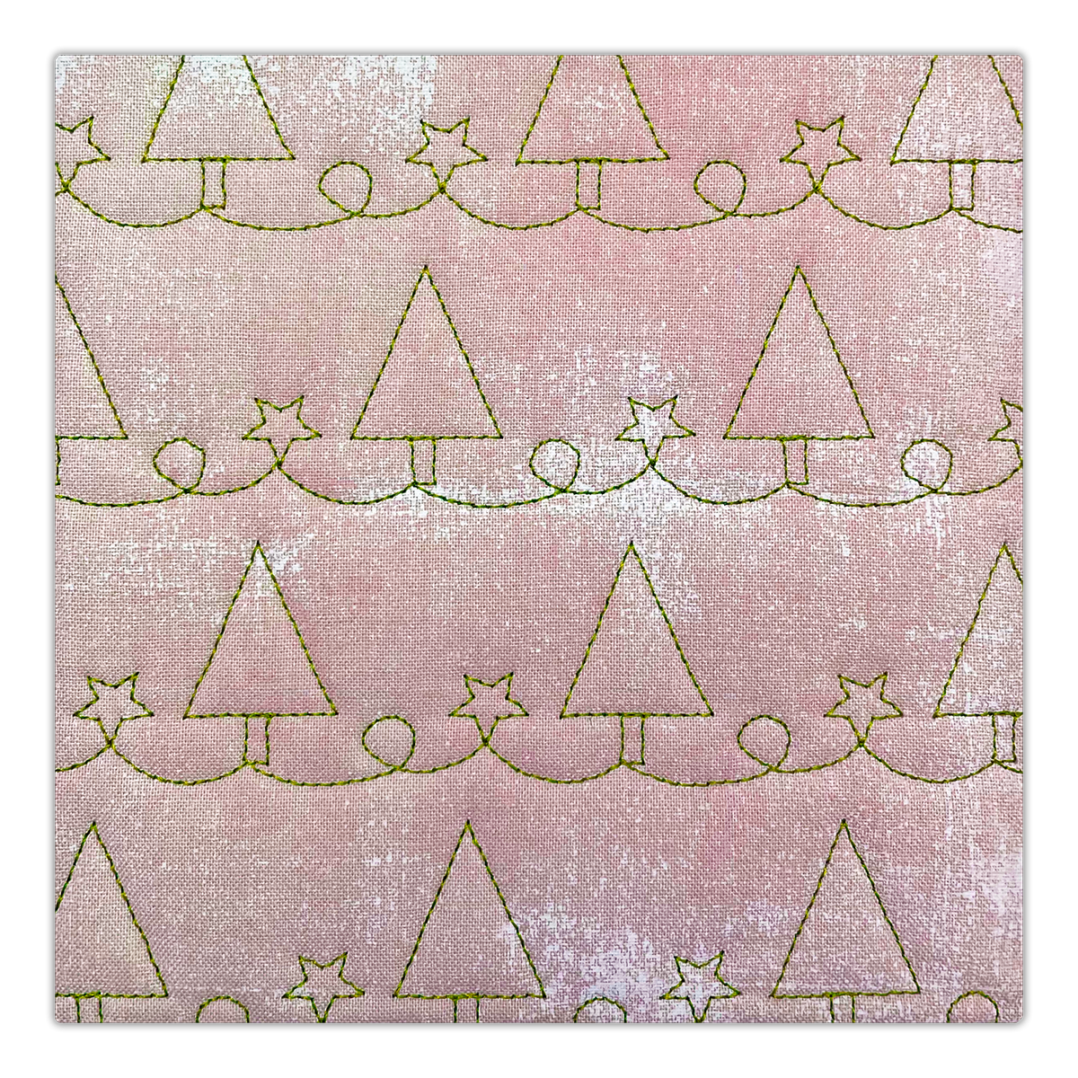 Christmas Trees &amp; Stars Quilting &amp; Backgrounds Machine Embroidery Design Set