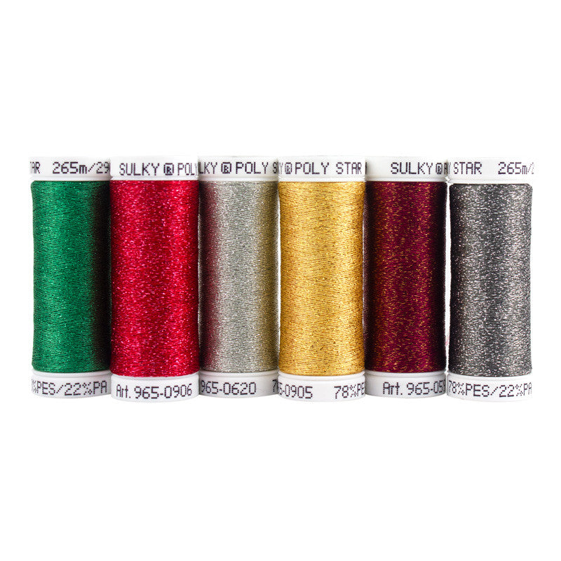 Sulky Poly Sparkle Christmas Thread Assortment