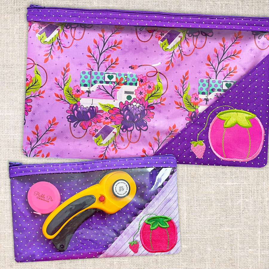 Project Bags In the Hoop Machine Embroidery Design Set - PicklePie