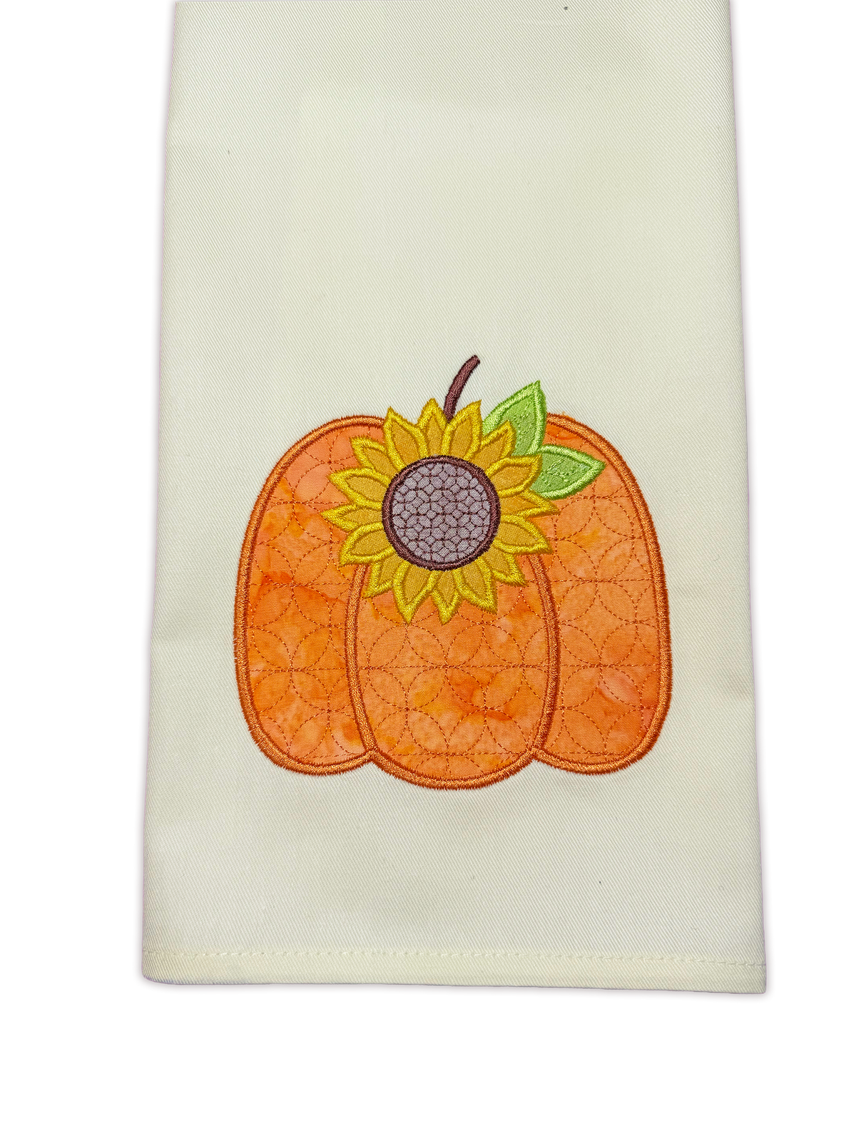 Pumpkin &amp; Sunflower Applique Machine Embroidery Design Set