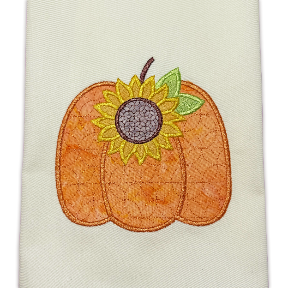 Pumpkin &amp; Sunflower Applique Machine Embroidery Design Set