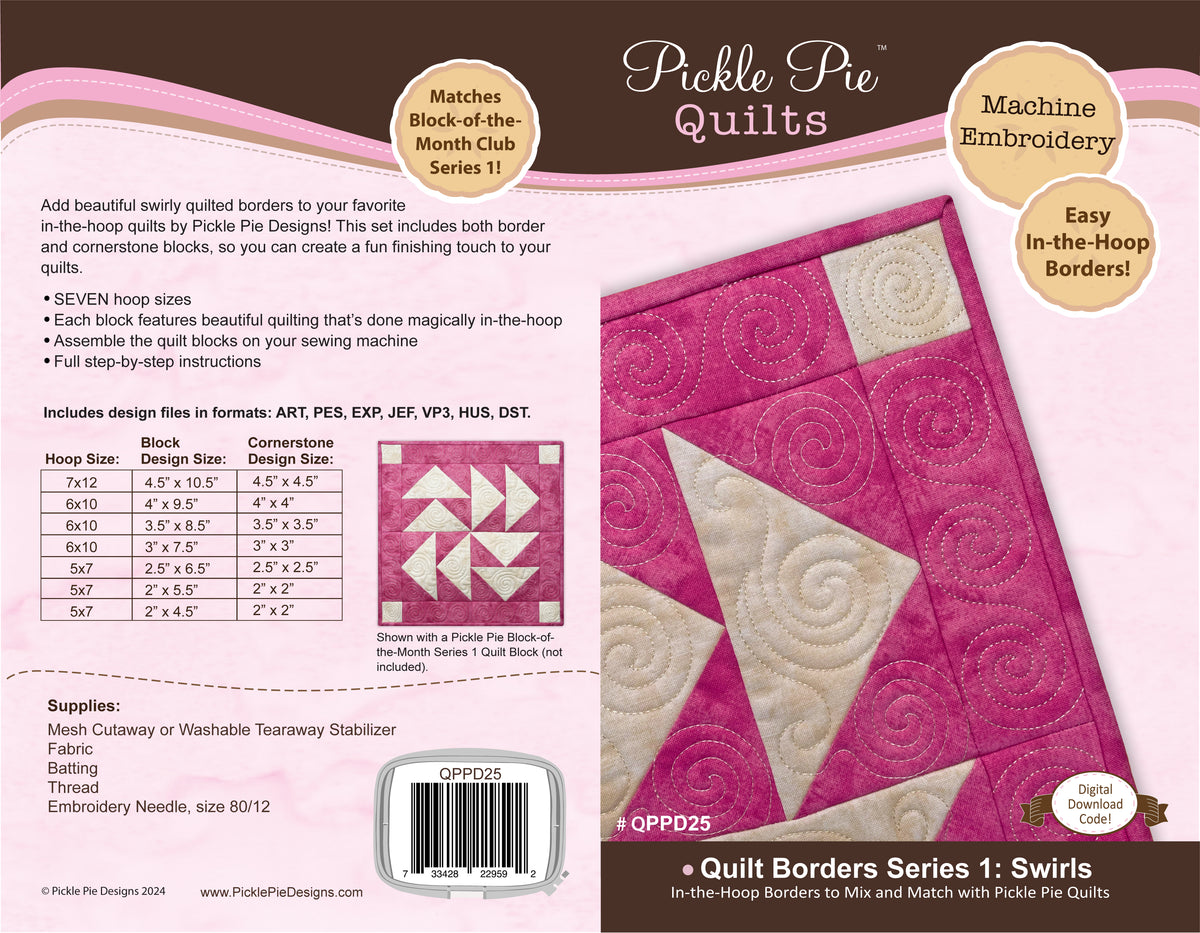 Dealer Only -Quilt Borders Series 1: Swirl In-the-Hoop ME