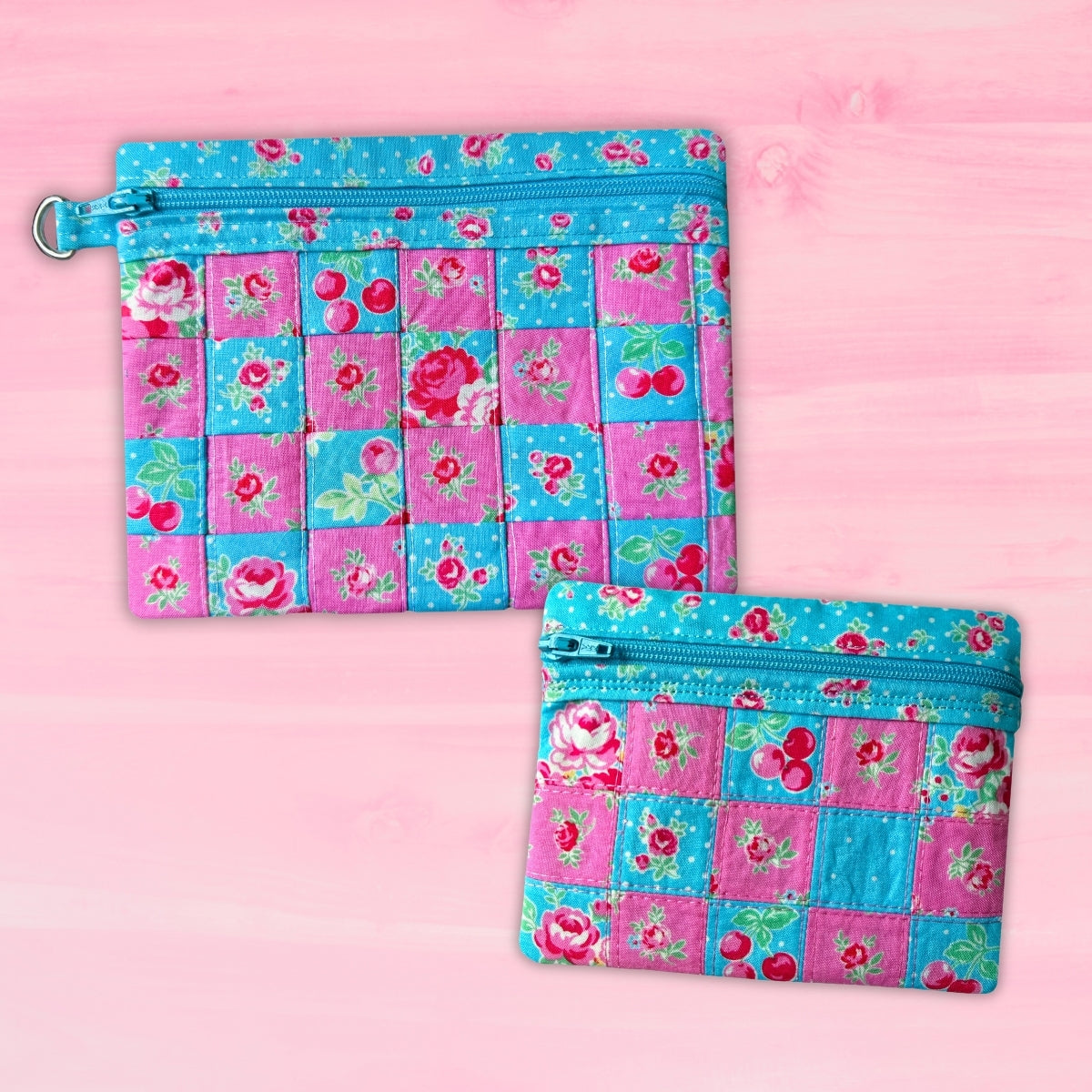 Quilty Cuties Patchwork Zipper Bag In-the-Hoop Machine Embroidery Design