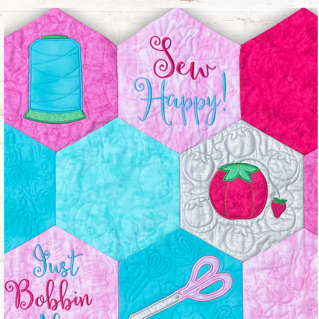 Sew Hexi In-the-Hoop Machine Embroidery Quilt