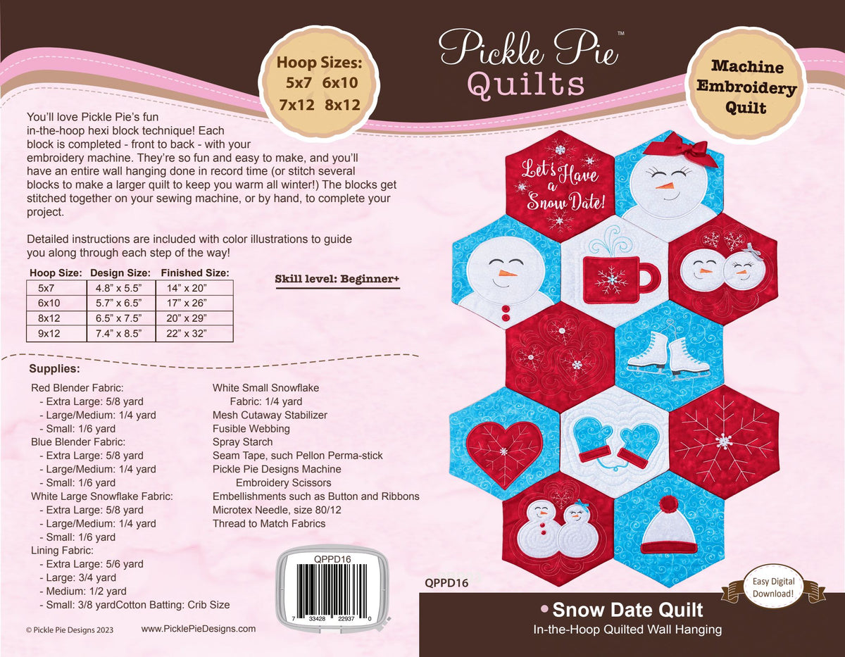 Dealer Only - Snow Date Hexi Quilt