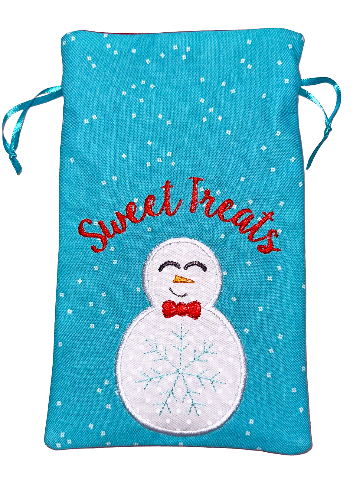 Snowman Treat Bags In the Hoop Machine Embroidery Designs