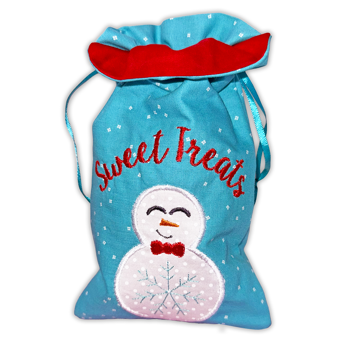 Snowman Treat Bags In the Hoop Machine Embroidery Designs