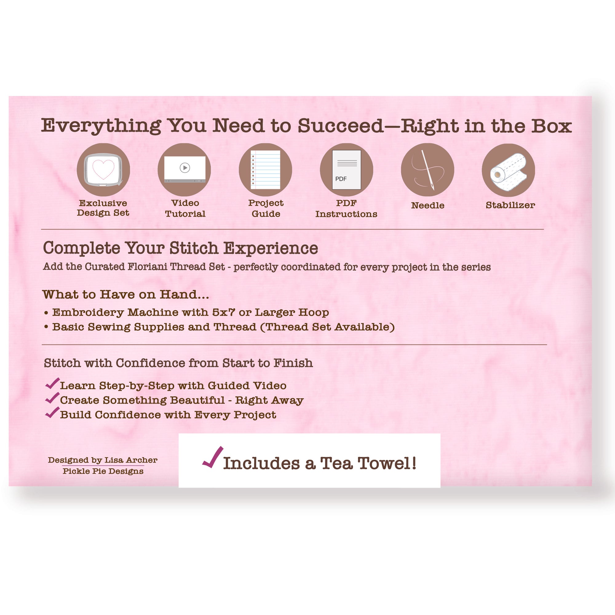 Preorder Starter Series Machine Embroidery Kit No. 01: Jam & Jelly Tea Towel