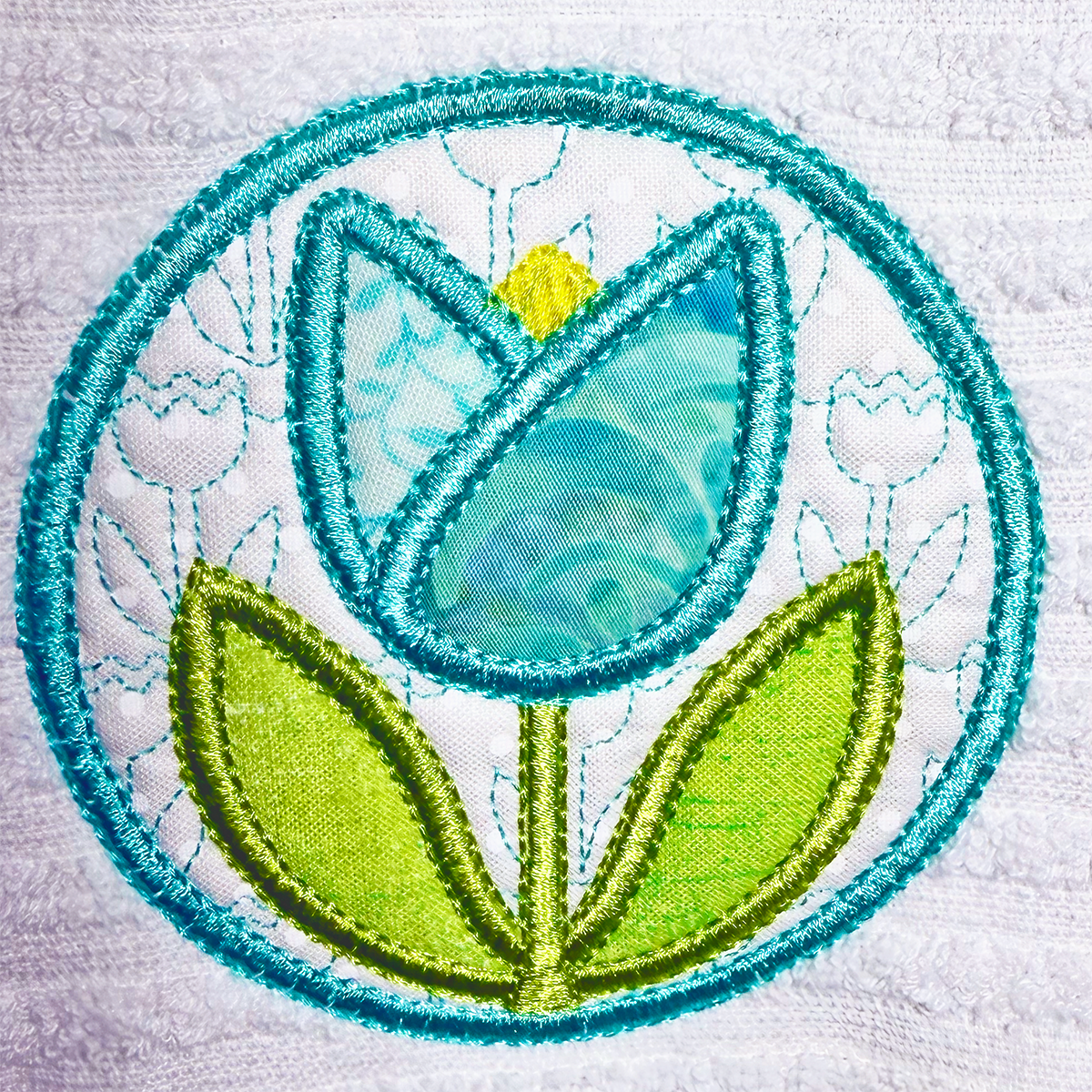 Tulip Towel Toppers In-the-Hoop Machine Embroidery Design Set