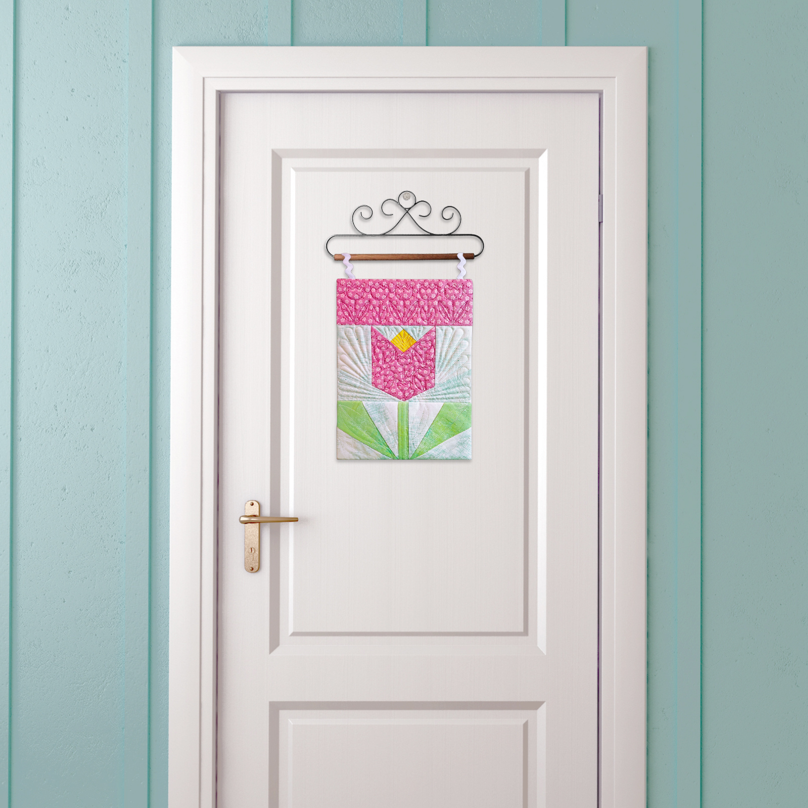 Tulip Mini Quilt Banners In the Hoop Machine Embroidery Design Set